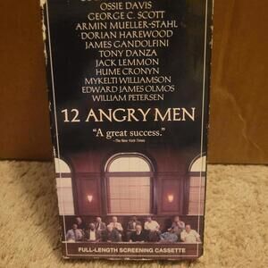 Vintage 12 Angry Men Full Length screening cassette VHS tape Rare 1998